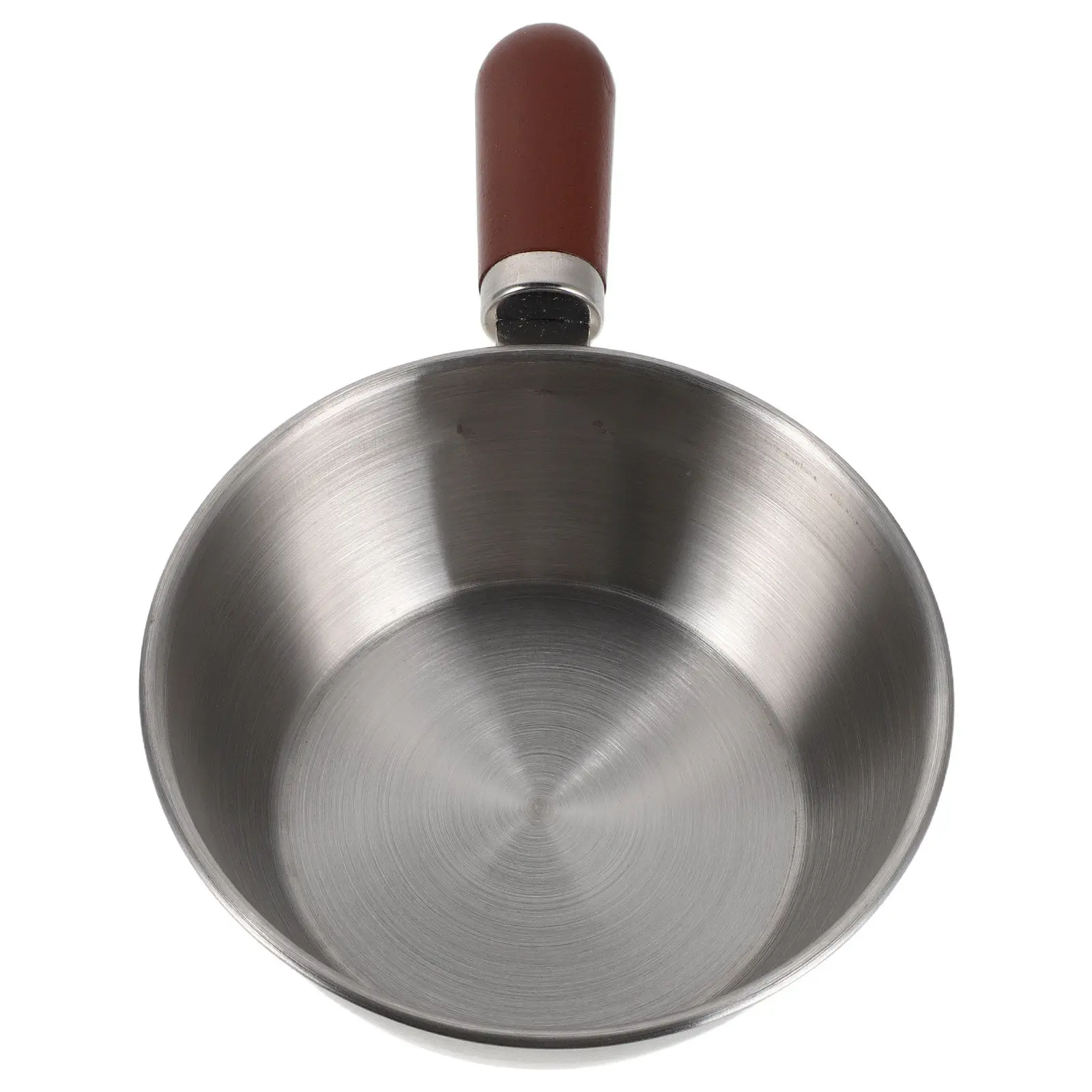 Stainless Steel Salad Bowl Wood Handle Heat Resistant Single Serve Breakfast Soup Noodle Outdoor Picnic Ramen Fruit Serving Bowl