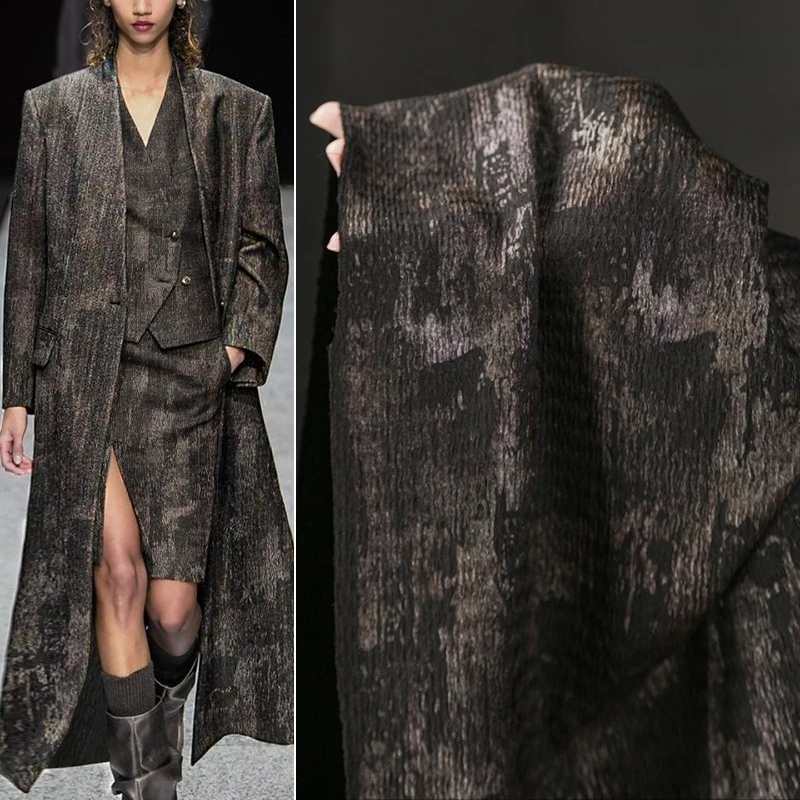 

Making Vintage Bronzing Knitted Fabrics for Creative Retro DIY Outerwear Clothing Design Fabrics By The Yard Diy Sewing Cloth