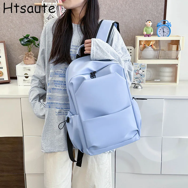 

Trendy Large Capacity Student Backpack Casual Commuter Water-resistant Unisex Schoolbag Simple Personality Backpack