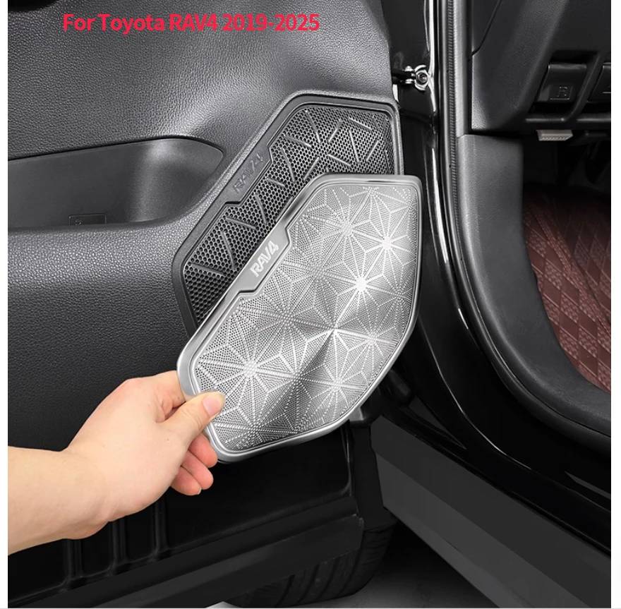 

For Toyota Rav4 XA50 2019 2020 2021 2022 2023 2024 2025 Auto Door Audio Speaker Trim Cover Stainless Steel Accessories
