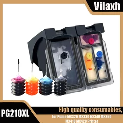 Vilaxh PG 210 CL 211 Refilled ink cartridge for CANON PG210 CL211 XL for Pixma MX320 MX330 MX340 MX350 MX410 MX420 Printer