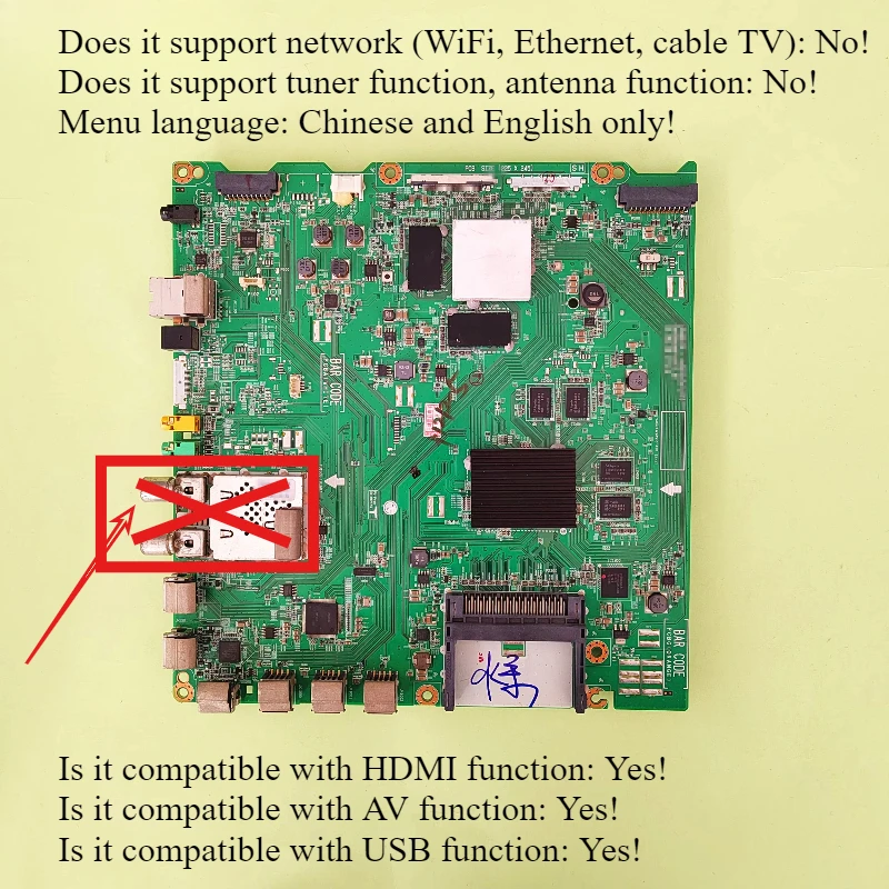 Compatible LG TV EAX66104206 Motherboard for 49UB8550 55UB850V 49UB850V 55UB8550 55UB850V-ZD Main Board EBT62954607 EBU62888601