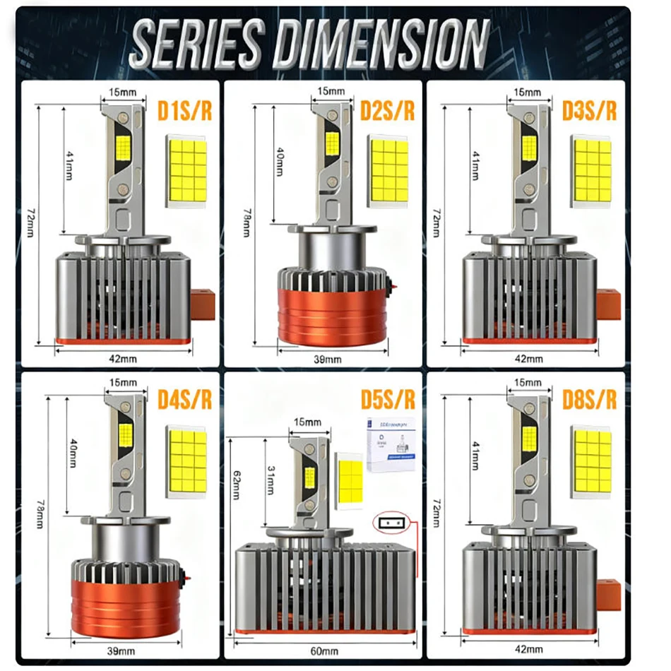 HID زينون D3S D1S D2S D4S LED المصابيح الأمامية Canbus 3000 واط 3500000LM 9570 CSP رقاقة توربو مروحة سيارة ضوء D2R D4R D5S D8 التوصيل والتشغيل
