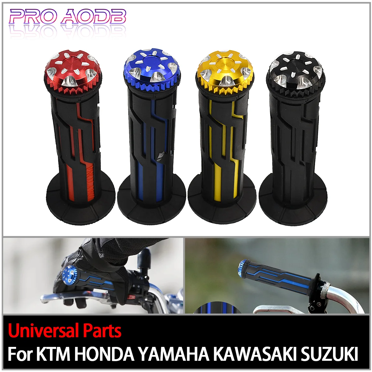 

For KTM Honda Suzuki Yamaha Kasawaki E-Bike Scooter Motocross Motorcycle Handle Grip Universal 7/8" 22mm Handle Handlebar Parts