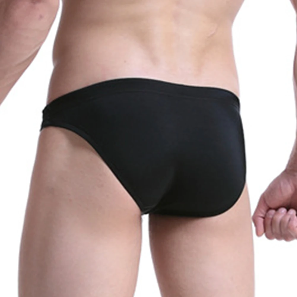 กางเกงว่ายน้ำชายแบบผูกเชือก สีพื้น เอวต่ำ เซ็กซี่ ชุดว่ายน้ำชายหาดสำหรับฤดูร้อน