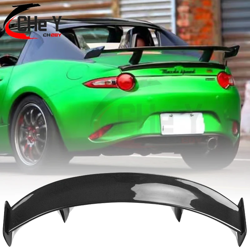 

For MAZDA MX5 FRP/Real CARBON FIBER ND Miata Garage Rear Tail Wing Decoration GT Style Rear Spoiler MX-5 2016-2023