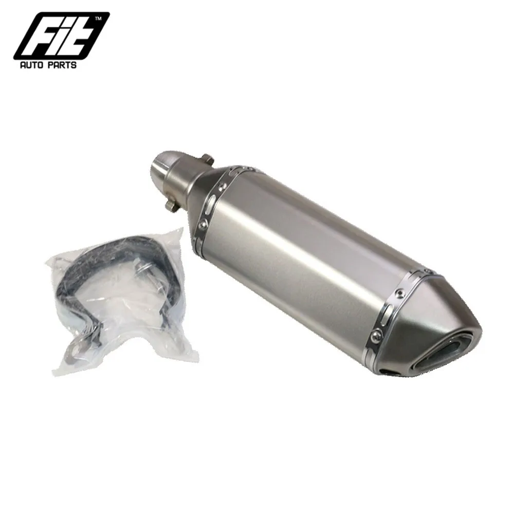 51mm Universal Motorcycle Exhaust Muffler System Modified Muffler Accessories 370mm