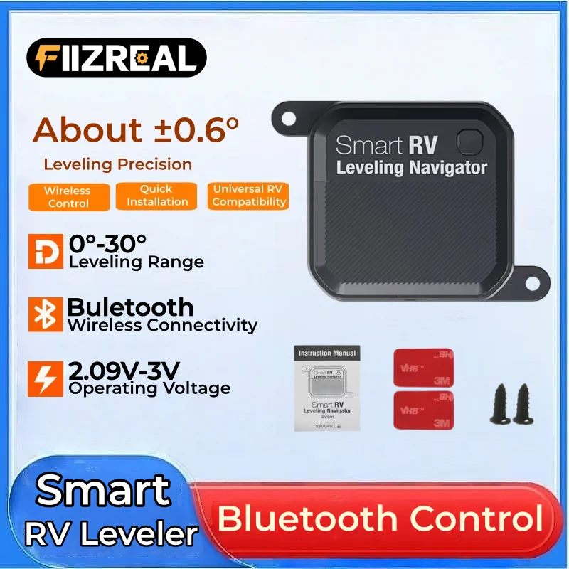 Fiizreal RVS01 Smart RV Leveling Navigator Bluetooth Wireless Control Real-Time Precise Leveling Measurements Exclude Battery