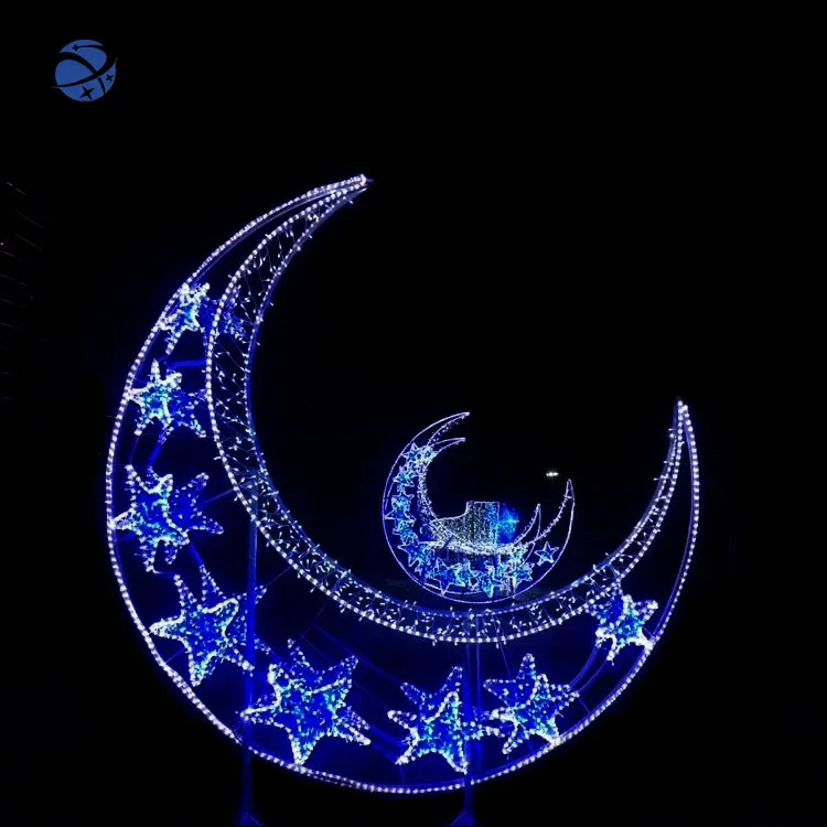 Grandview Outdoor Eid Islamic Ramadan Decoration Lights Moon And Star Motif Led Holiday Lighting