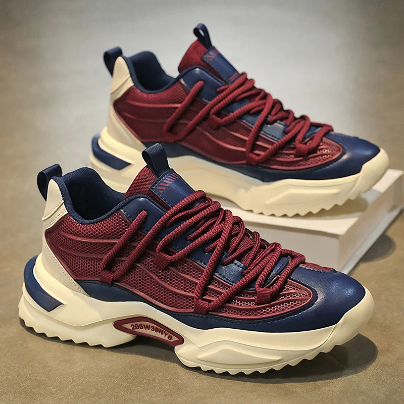 2026 Autumn Hot Sale Casual Men Shoes Fashion Solid Colour Anti Slip Sneakers Man Zapatillas De Deporte  Good Quality Thick Sole