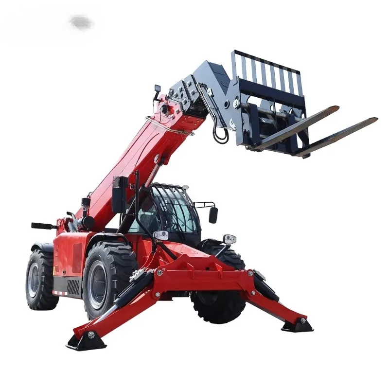 Agricultural 1.5 Ton Mini Telescopic Handler 4x4 Compact Telehandler Forklift with Bale Clamp Attachment CE EPA Certified