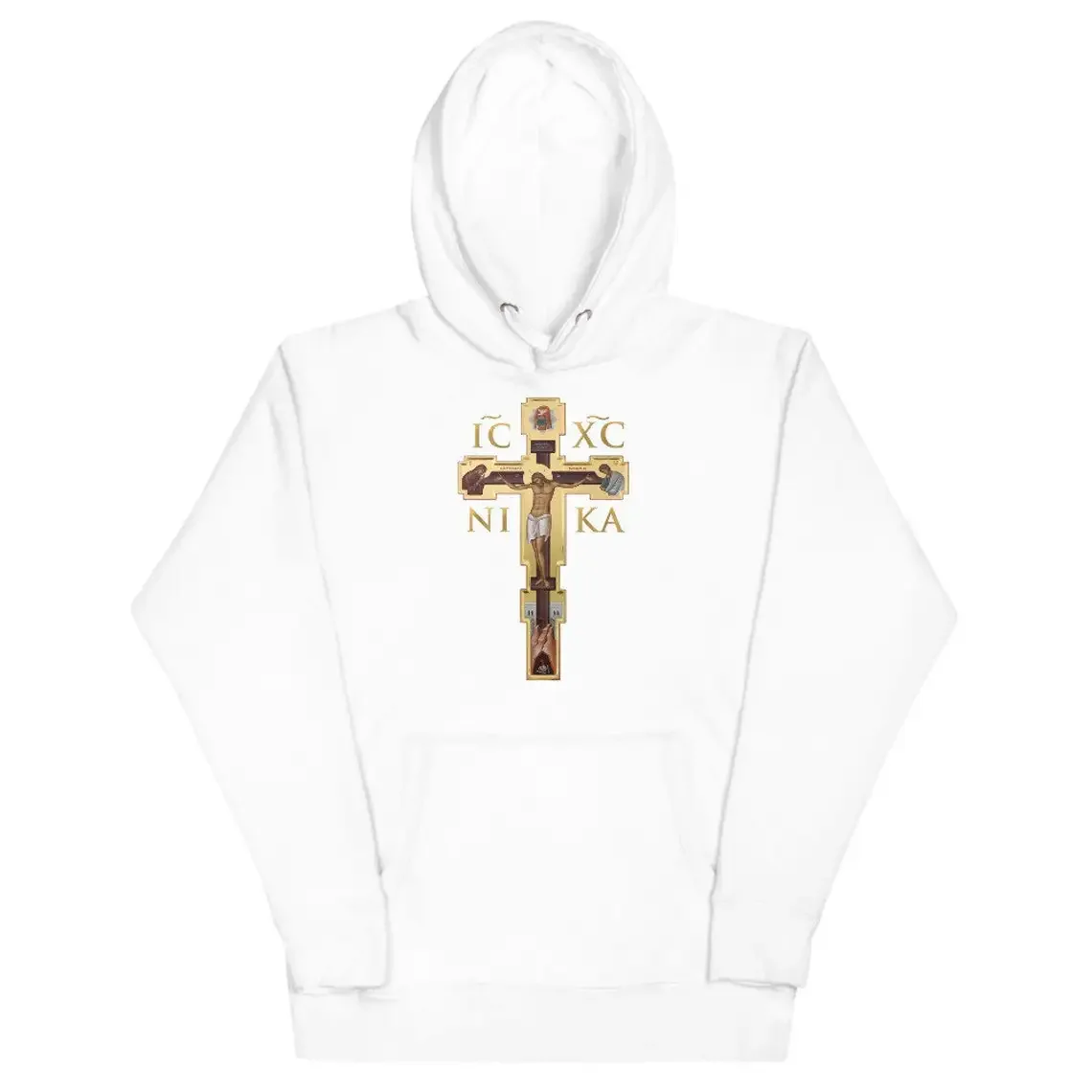 IC XC NIKA Golgotha Cross Pullover Hoodie New 100% Cotton Comfortable Casual Mens Clothes Fashion Religion Streetwear