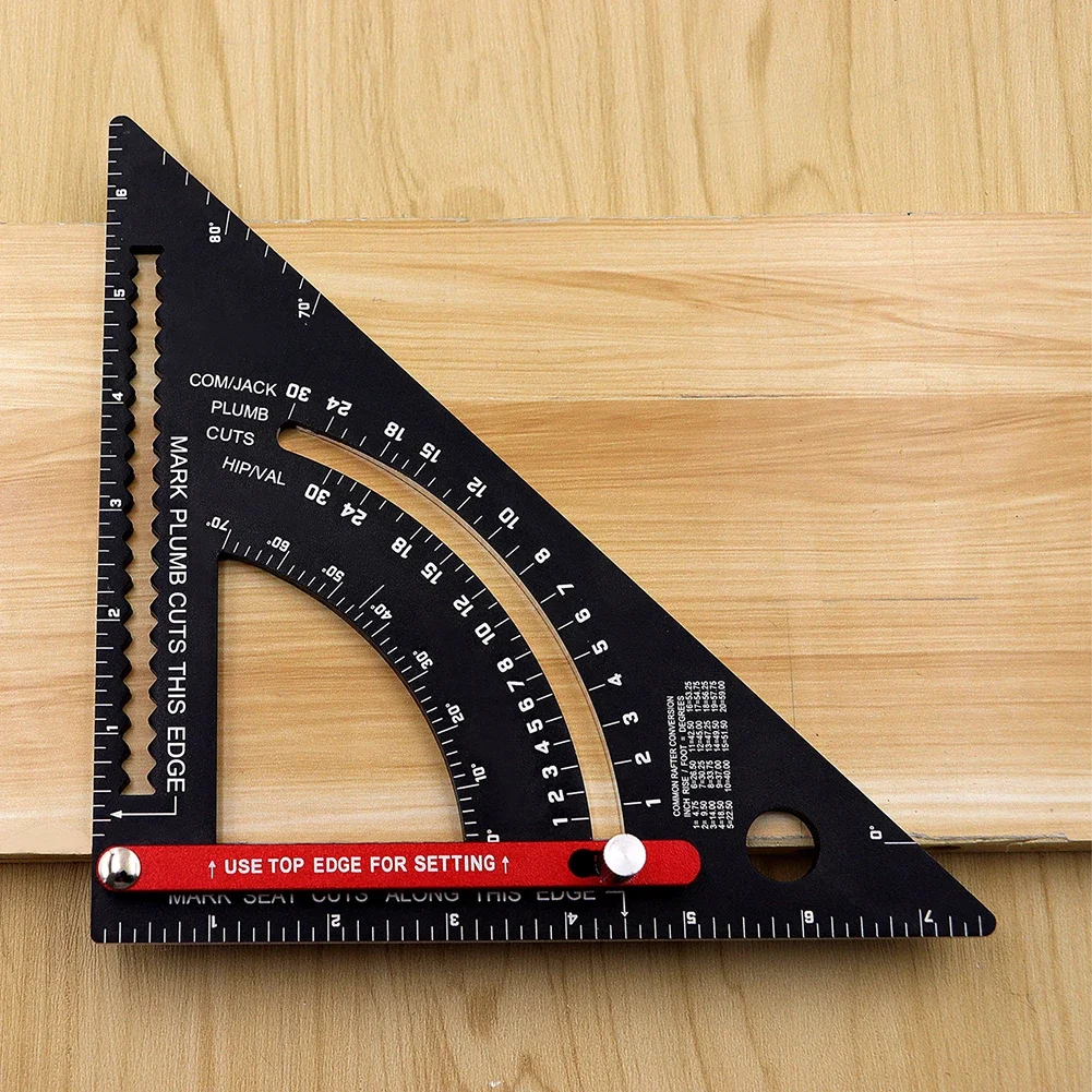 Triangle Ruler Aluminum Alloy Angle Protractor Adjustable Speed Square Measuring Ruler Multifunction for Building Framing Tools