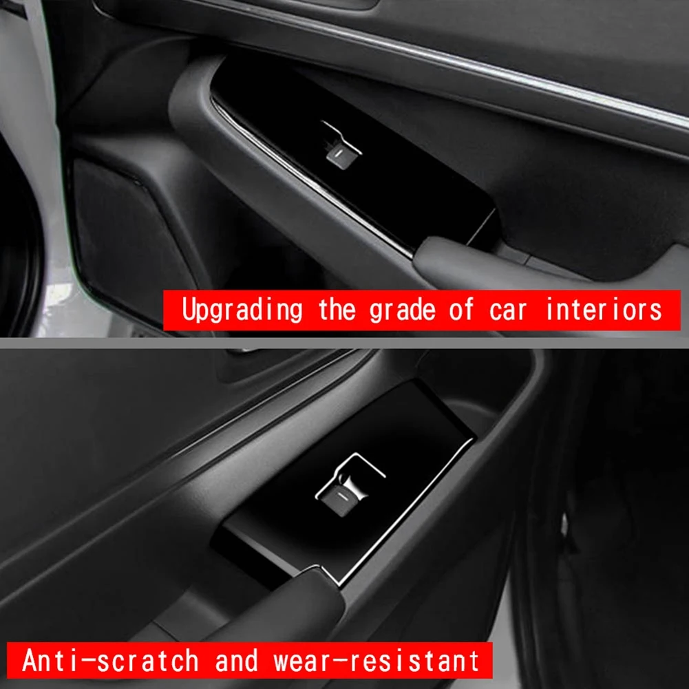 

Car Glossy Black Window Glass Lift Button Switch Cover Trim Door Armrest Panel for Honda HRV HR-V Vezel 2021 2022 LHDJAS