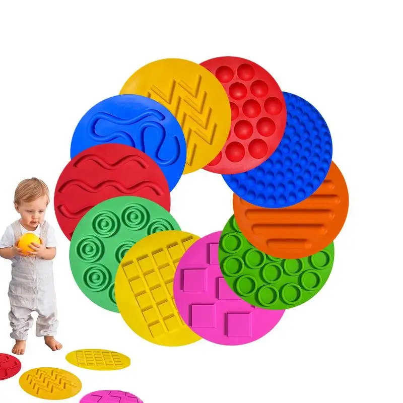 Juguetes sensoriales para niños, azulejos texturizados, tapete de juego para niños pequeños, tapete de juego texturizado educativo para niños y niñas