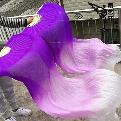 Оптовая продажа, 1 пара/2 шт., шелковые веера для восточных танцев, фата, цветные реквизиты для выступлений, шелковые веера для женщин/детей