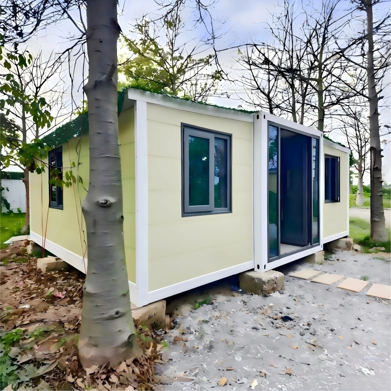 Customized Customize Design 20/40FT Flat Pack Expandable Modular Steel Fire Resistant Eco-Friendly Temporary Home Warehouse Pref