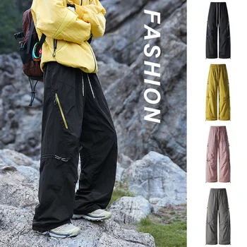 Urban Functional Workwear Fleece Pants For Men Women In Winter Loose Outdoor Hiking Mountaineering Casual Straight Trousers 1