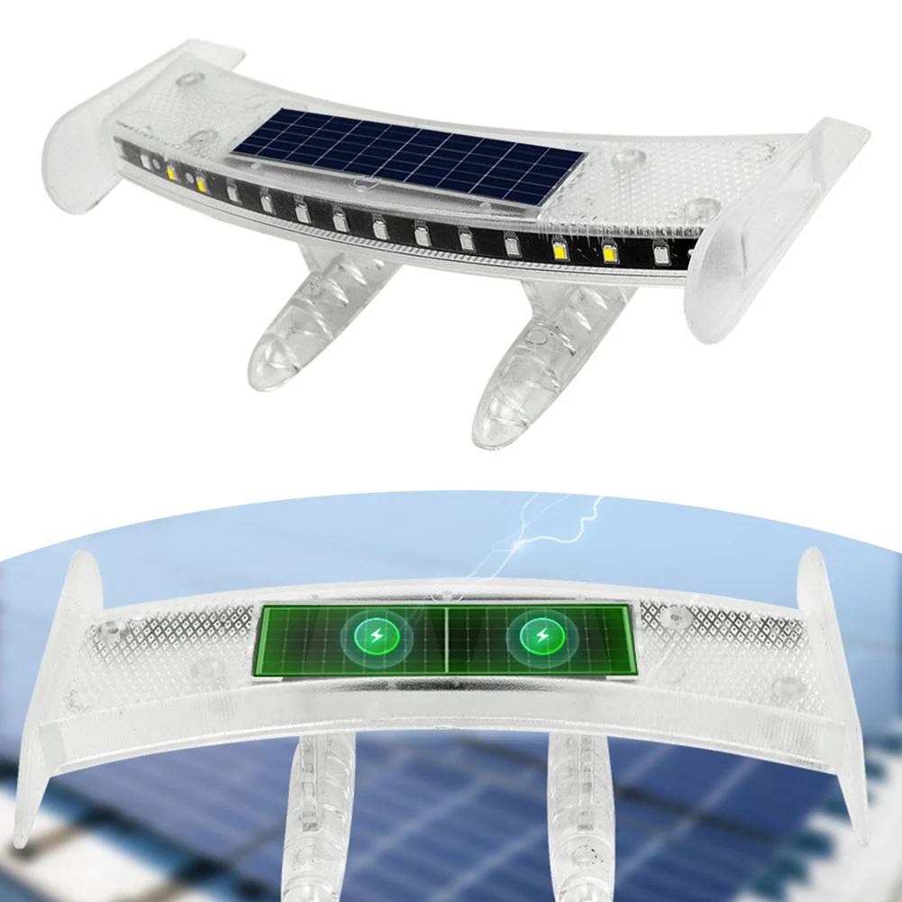 Solar Car Rear Spoiler Tail Light LED Flashing Waterproof Wing Small Warnings Light Anti-collision Lamp