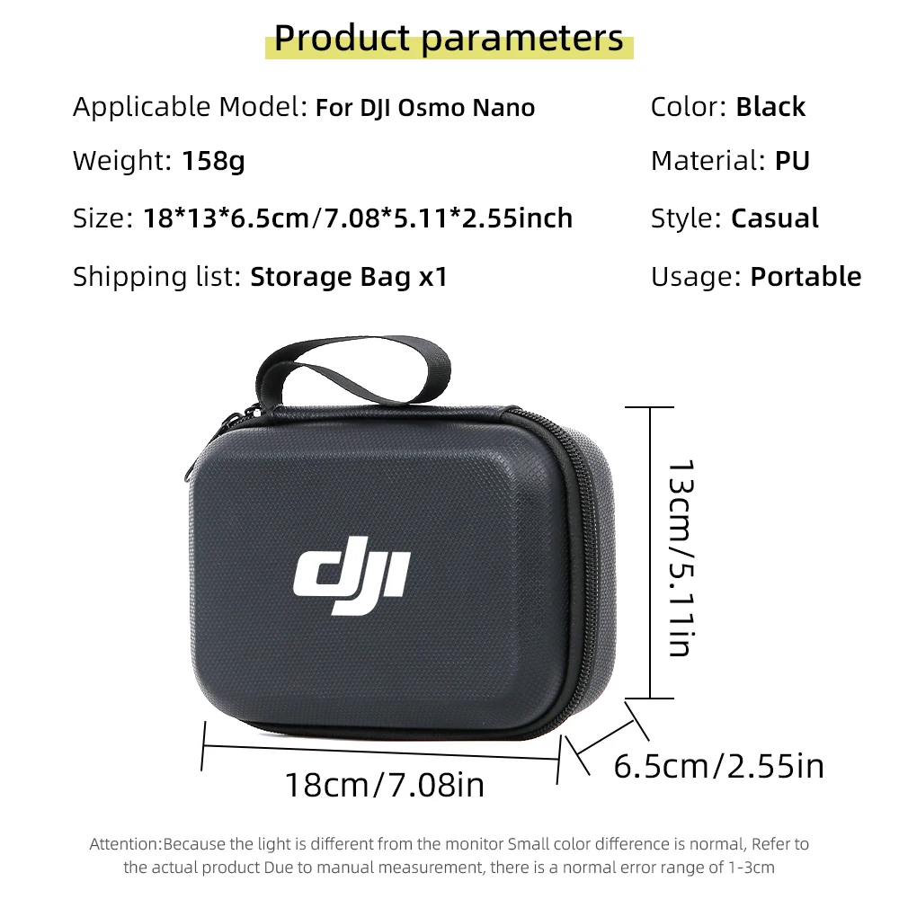 Lagerung fall Für DJI Osmo Nano Einzigen Tragbaren Kamera Hard Shell Lagerung Tasche Universal Tragbare Set Für DJI Osmo Nano zubehör
