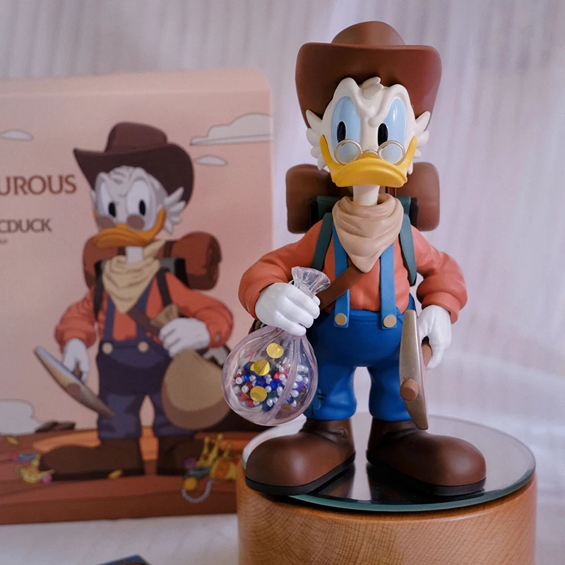 Genuine Morstorm Disney Scrooge Mcduck Figure Cartoon Explorer Scrooge Mcduck Action Figurine Anime Model Doll Toy Ornament Gift