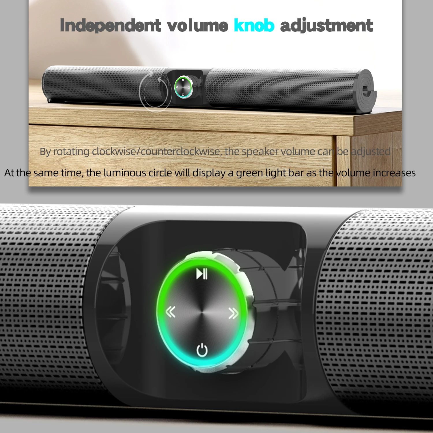 Imagem -04 - Soundbar com Fio e sem Fio Compatível com Bluetooth Home Surround para tv Barra de Som do Carro para Teatro pc Alto-falante tv 100w Bs55