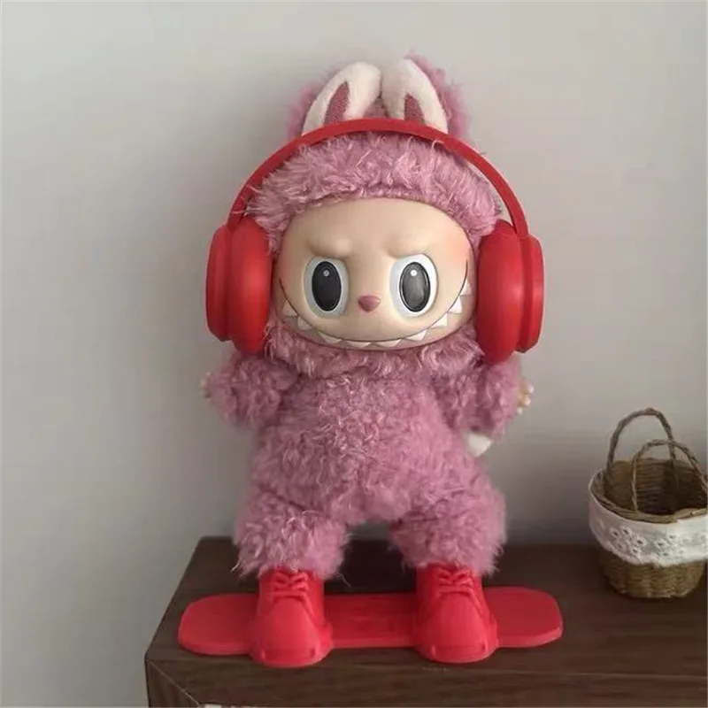 15 17 سنتيمتر ل Labubu دمية الرياضة في الهواء الطلق على الجليد خمر خندق الزي الملابس الليزر سترة واقية معطف سكيت مجلس الملابس