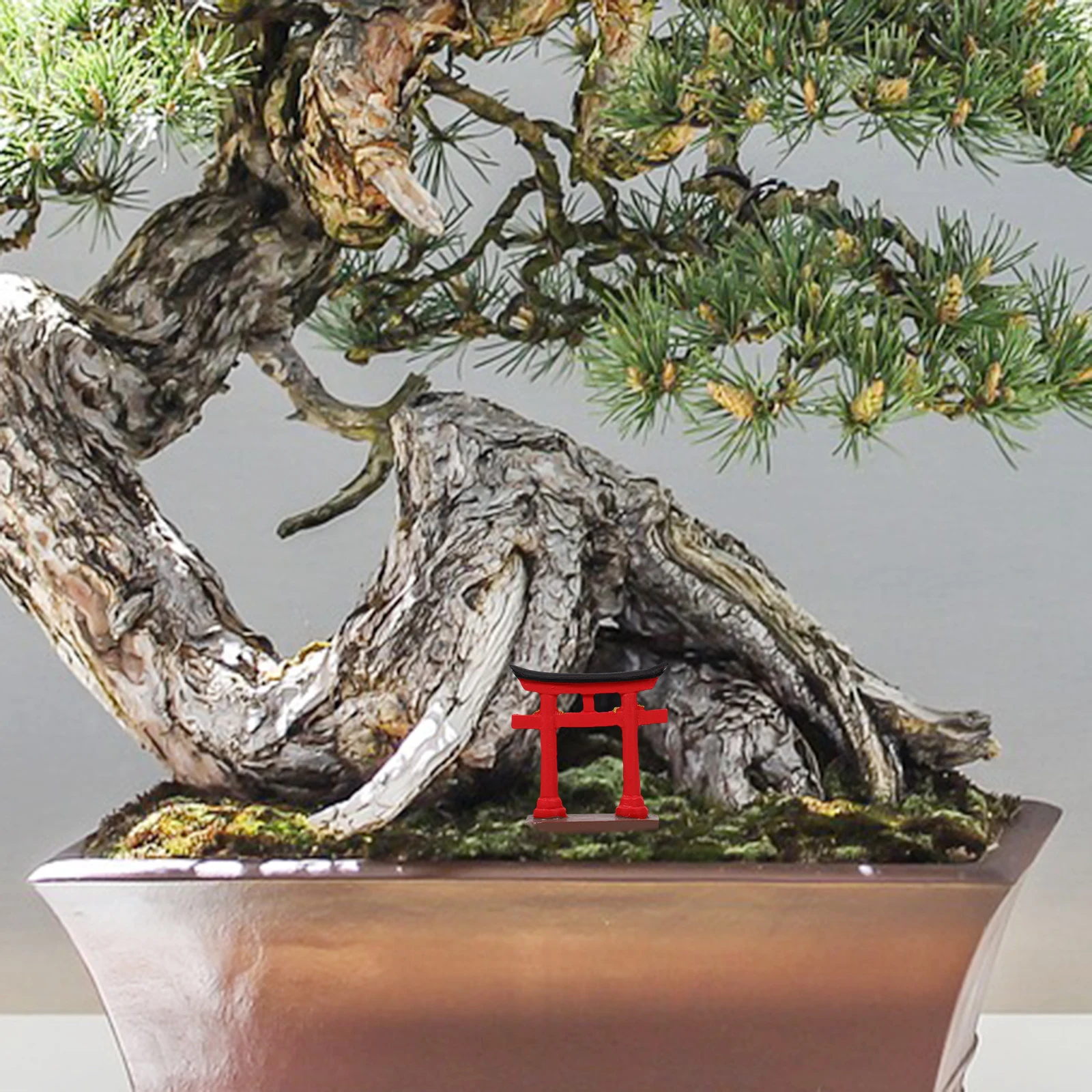 Garden Micro Decor Miniature Torii Gate Japanese Temple Door for Sand Table Aquarium Decoration Small Landscape Craft