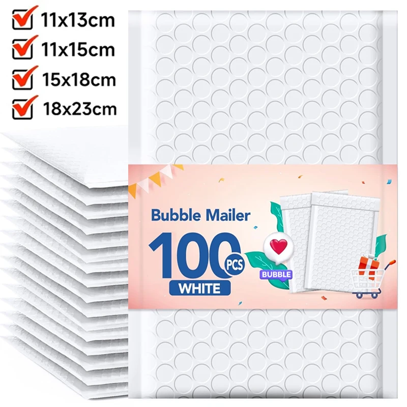 100/10PACK Bubble Envelope Bag Self Seal Adhesive Envelope Mailers Shipping Packing Bag Storage Organizer Waterproof Parcel Bags