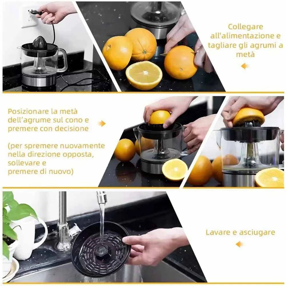 700Ml Electric Citrus Orange Juicer Squeezer Lemon Fruits Masticating Machine Juicer Fruit Press Machine EU Plug-T33C