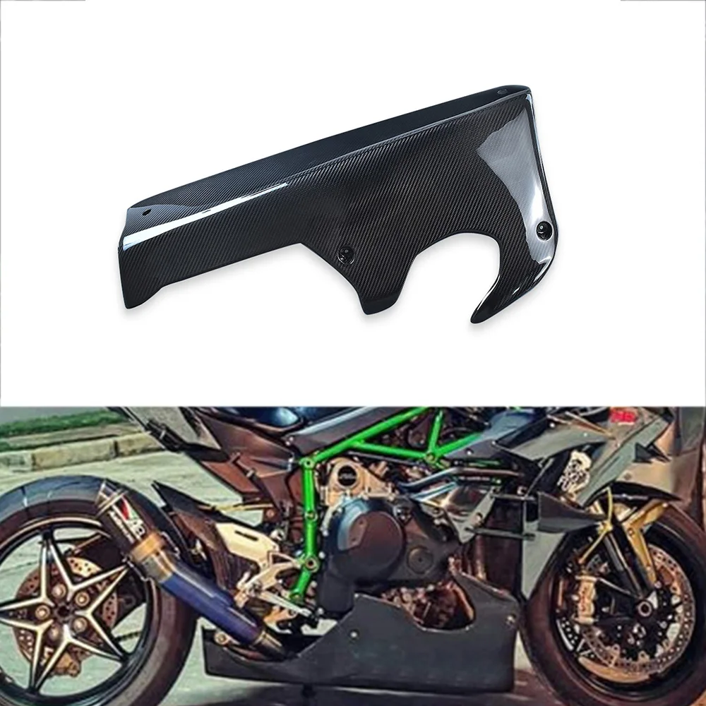 For Kawasaki Ninja H2 H2R 2018 2019 2020 2021 2022 2023 2024 3K Carbon Fiber Belly Pan Lower Fairing Kits Motorcycle Accessories