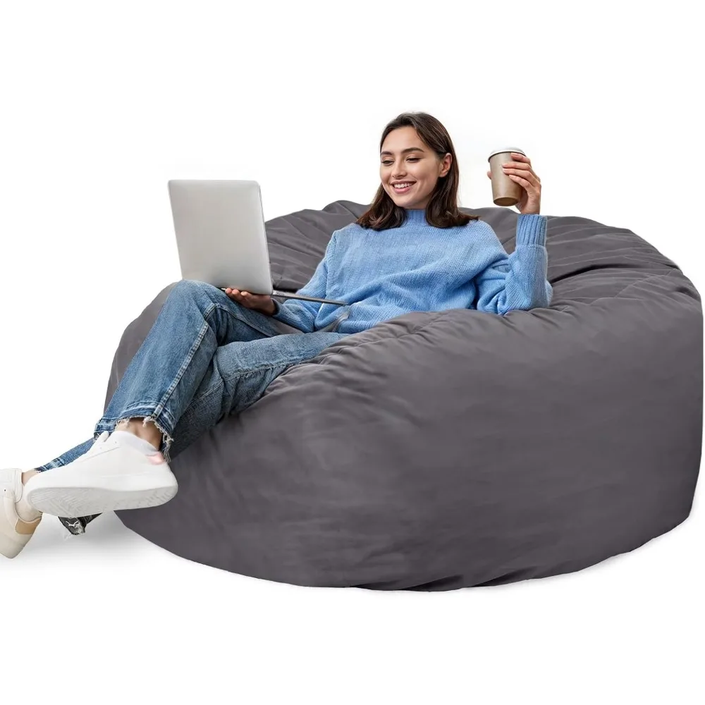 4FT Bean Bag Chair Beanbag for Adults and Kids Oversized Lazy Sofa Living Room Furniture with Removable Washable Cover Giant Co