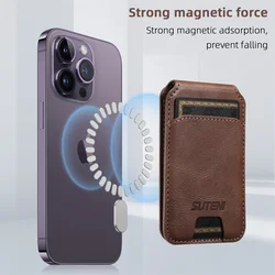 Luxury Flip Slot Card Bag Holder Magnetic Leather Wallet for iPhone 17 16 15 14 13 12 11 or Samsung S25 S24 S23 S22 Ultra Phone