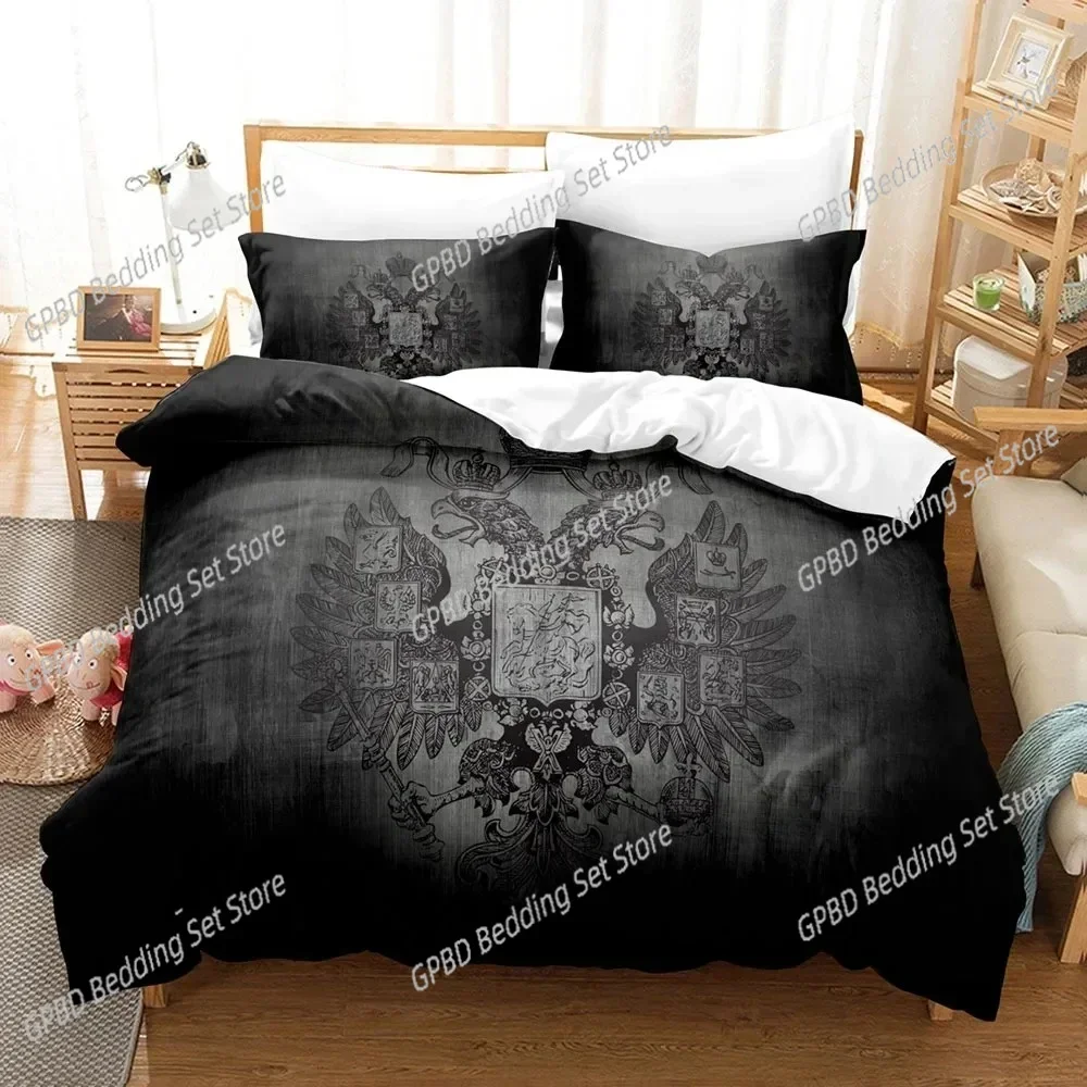 3D Print Russian Flag State Insignia Comfortable Duvet Cover Pillowcase Bedding Set Children Bedroom Decoration Home Textile