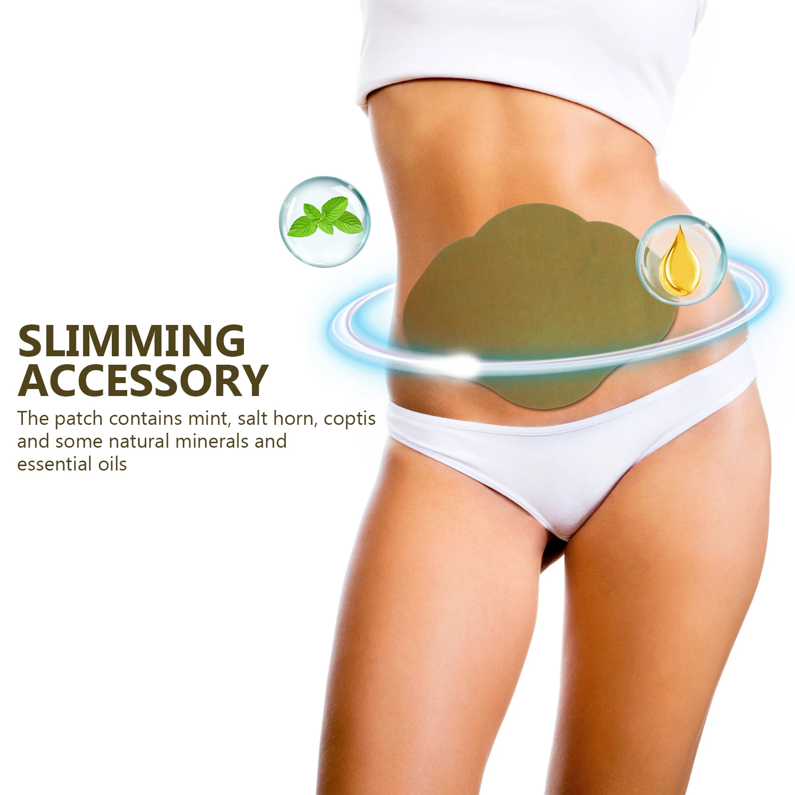 

10 Sheets Empty Navel Stickers Slimming Patches Lightweight Portable Nonwoven Strong Adhesion Durable usehold Slimming Patches