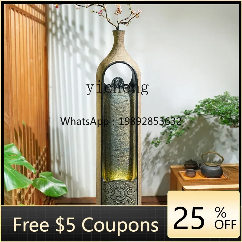 r5.20 indoor floor-to-ceiling ornaments living room decoration fountain circulating water landscape, new home housewarming gifts