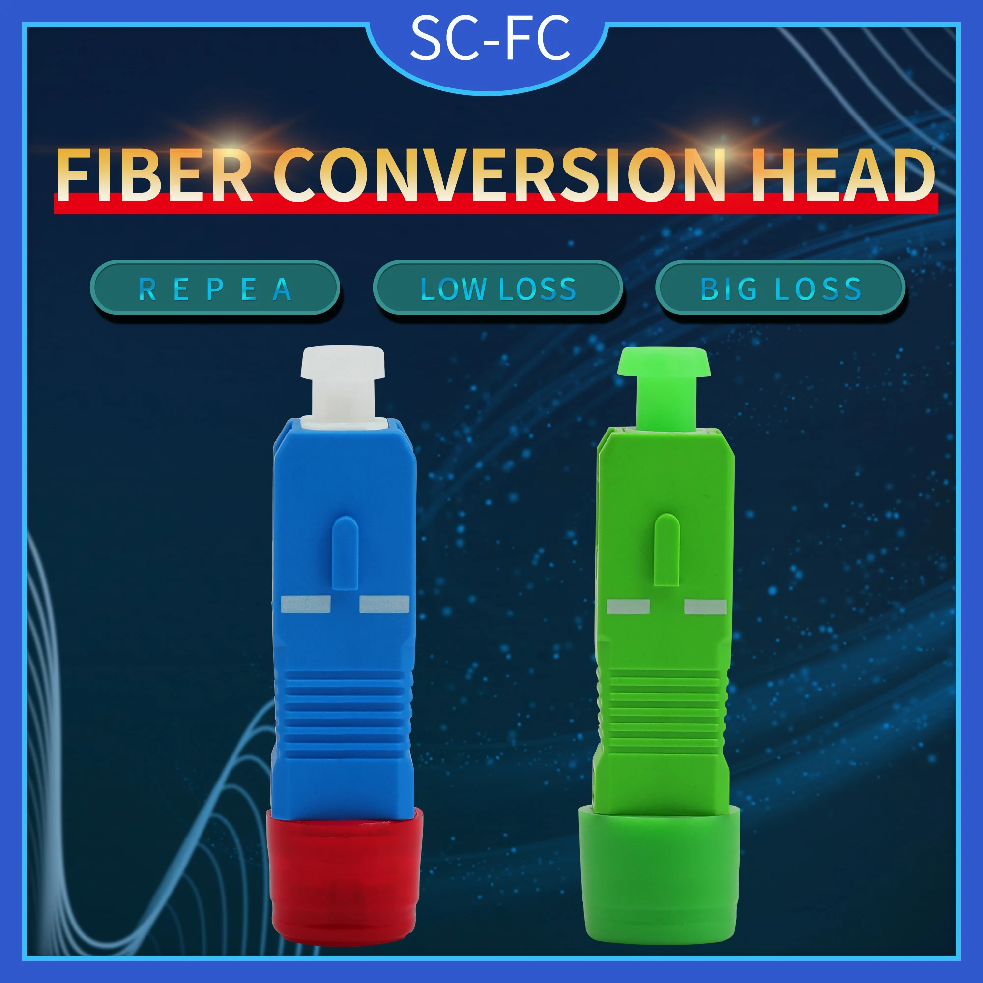 

KELUSHI Fiber Hybrid Adapter SC(Male) to FC(Female) Single Mode Adapter SC-FC SM-9/125 For Optical Fiber Cables Connection