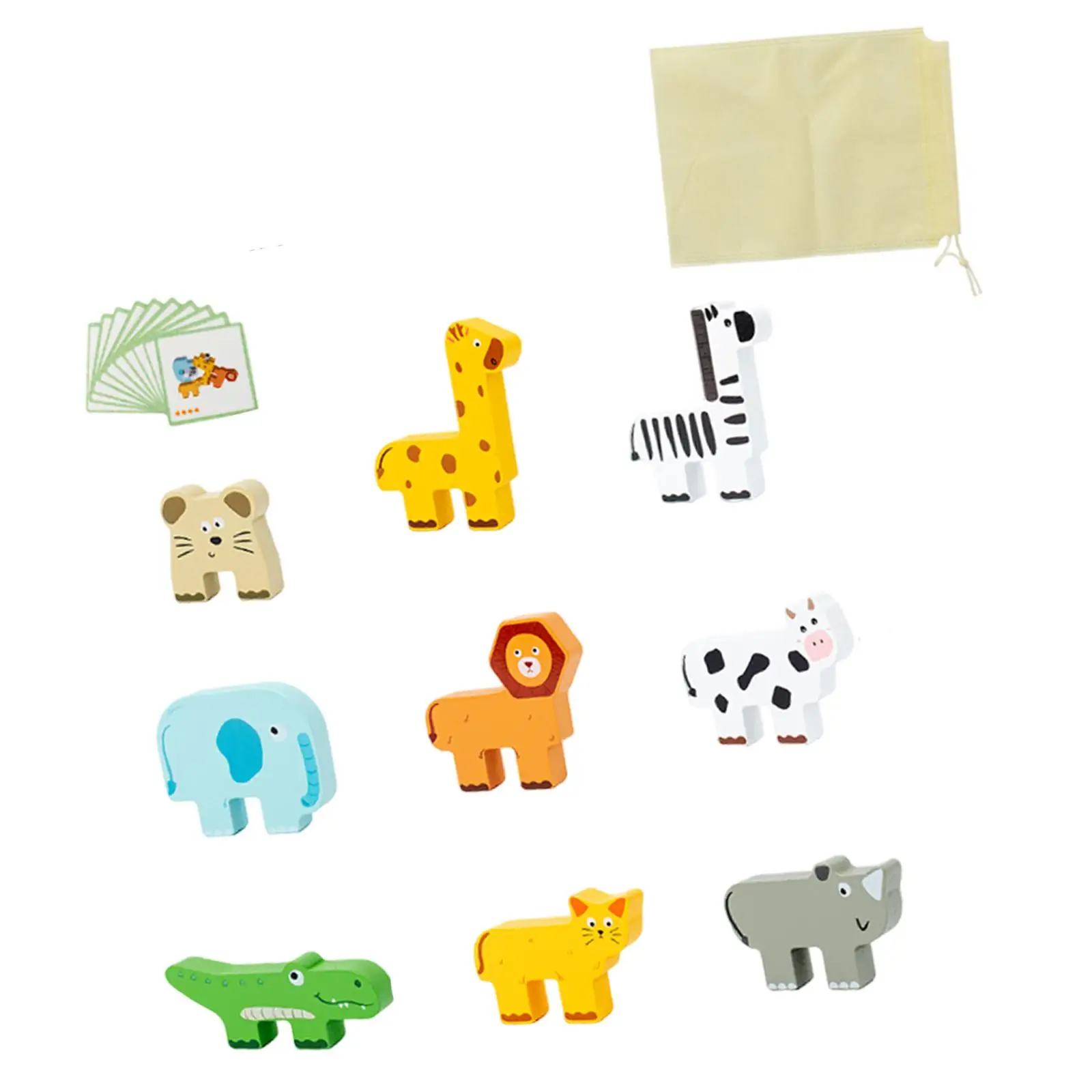 Jouets empilables en bois Balance nights, blocs d'animaux, apprentissage précoce, festival, vacances, cadeaux d'anniversaire, nouvel an, 3-6 ans