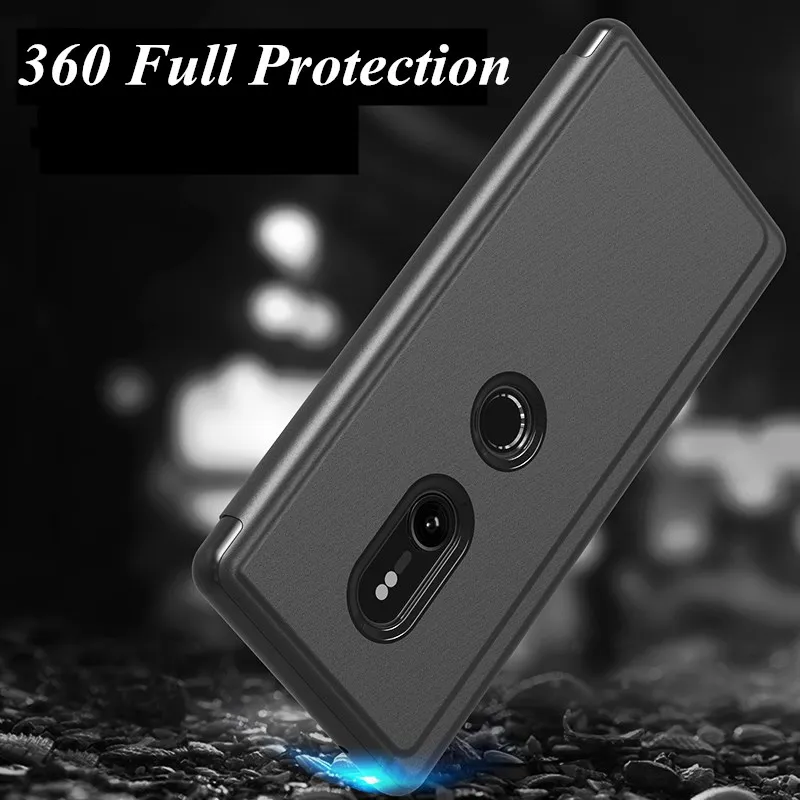 For SONY Xperia XZ3 Case For Sony Xperia XZ4 Case Smart Cover XZ3 Clear Mirror View Filp For SONY Xperia XZ 4 Case 360