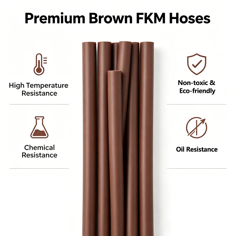 High Heat Anti-Aging Vitons FKM Rubber Pipe Oil Resist Fuel Hose ID 2/4/6/8/10/12mm Vehicle Engine Mechanical Chemical Transfer