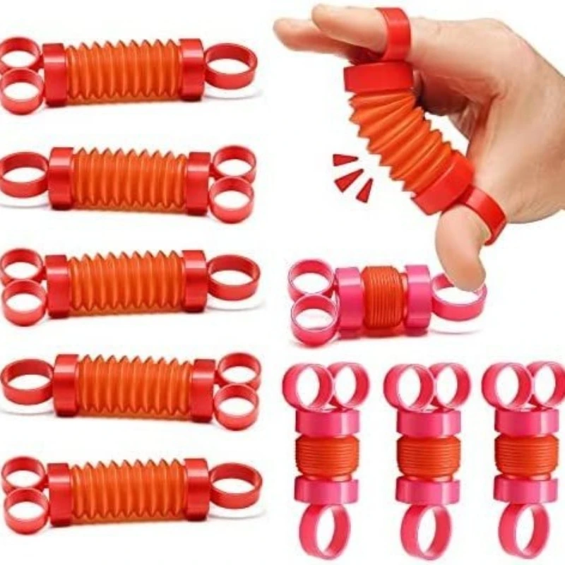 Finger Pull Tube Poptubes Finger Movement Stretch Tube Fidgets Kids Toys For Autism Stress Relief Toy Adult Office Toys Gifts