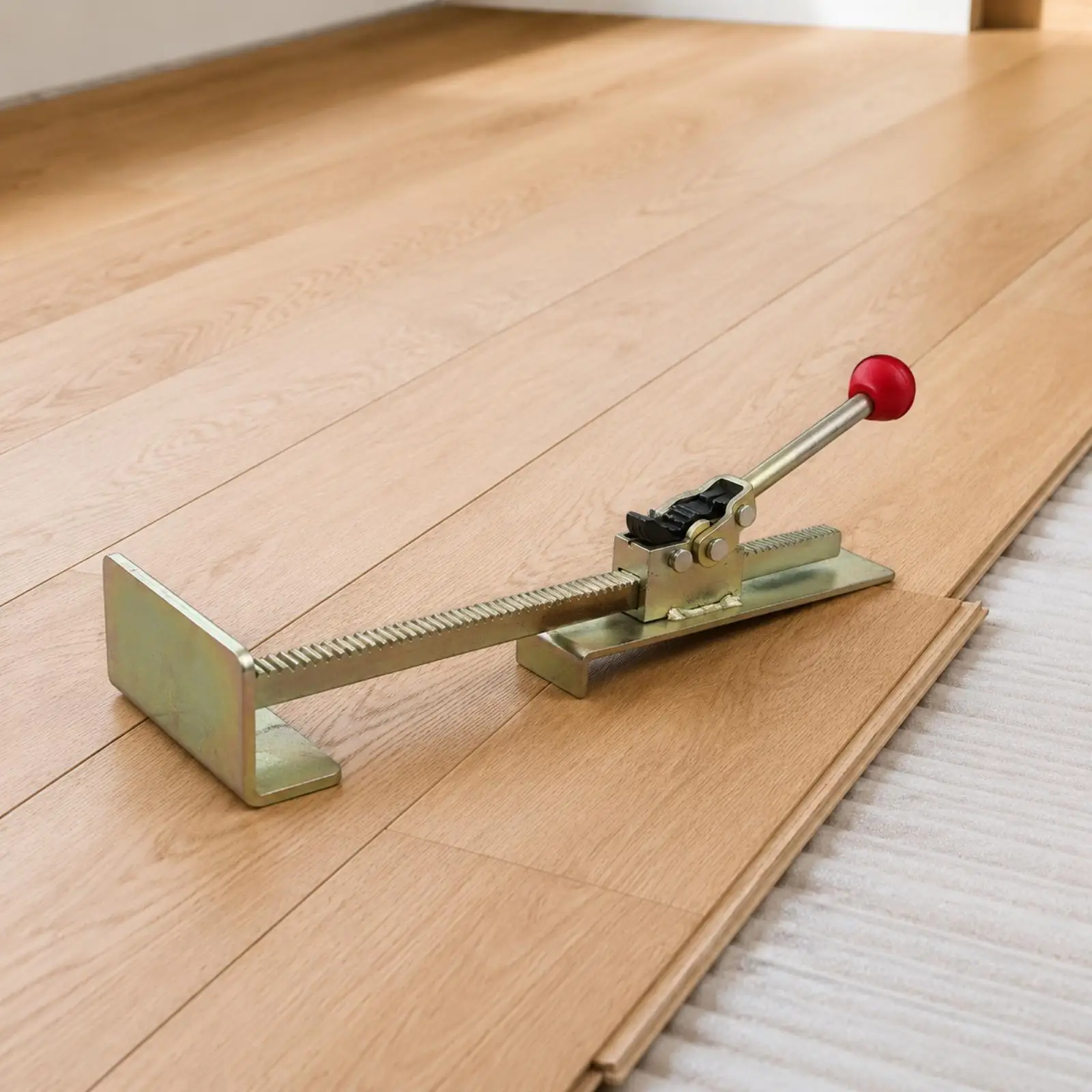 Board Installation Installation Tool with Toothed Rack Impactcushioning Floor Board Tightening Tool with Wide Base Plates