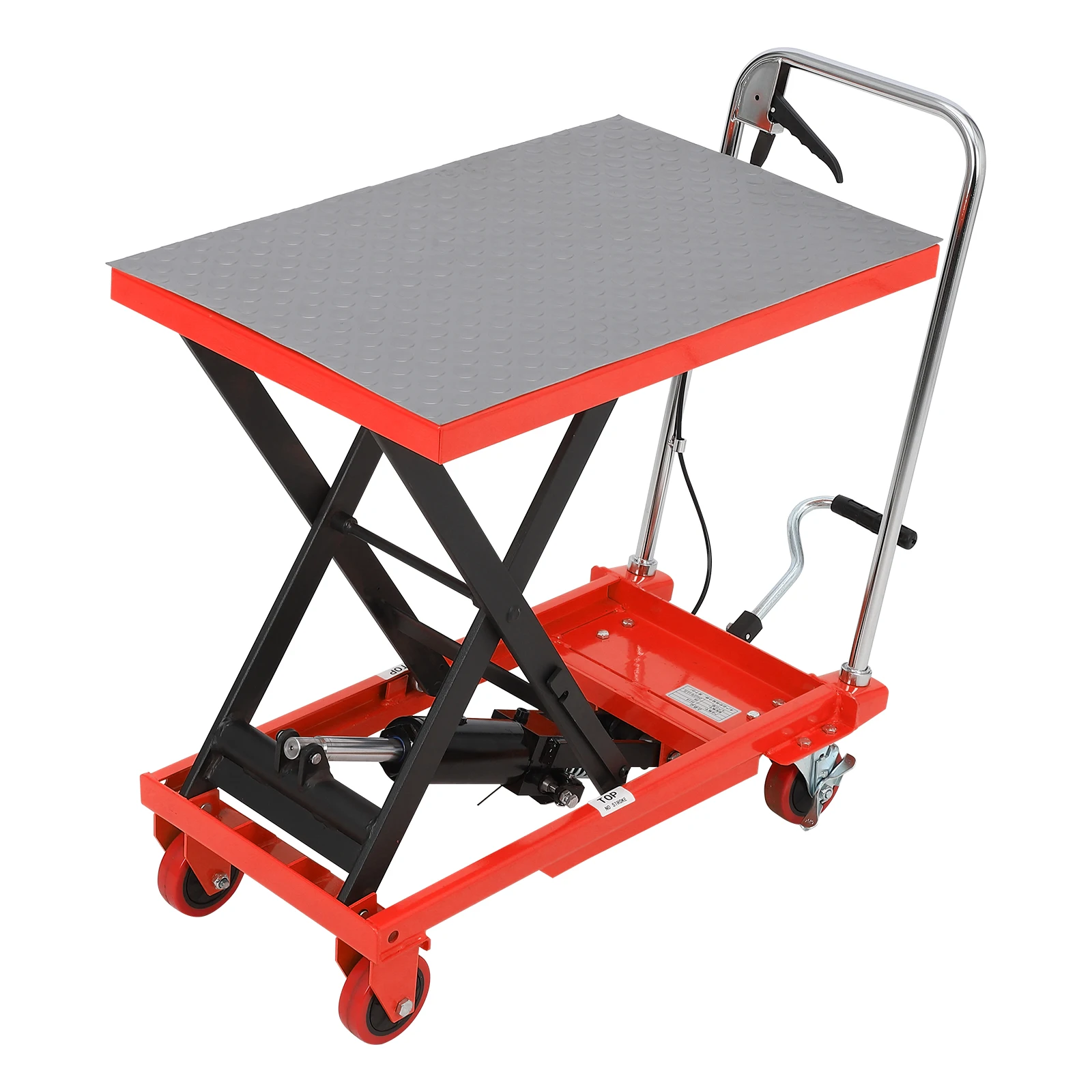 

Hydraulic Lift Table Cart 330-500 lbs, Lift Table Capacity Lifting Height, Manual Single Scissor for Material Handling Transport