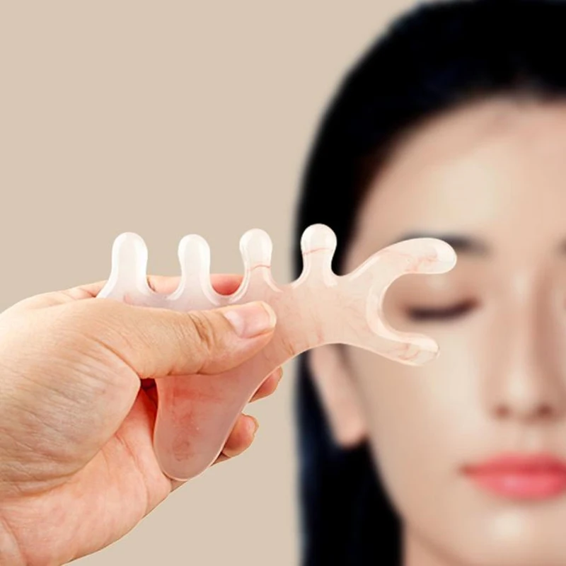

Body Meridian Massage Comb Resin Five Wide Tooth Comb Acupuncture Therapy Blood Circulation Anti-static Smooth Hair Comb