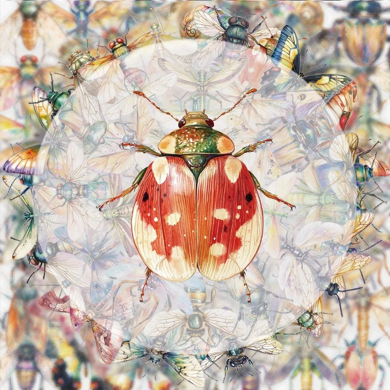 

50 Colorful Insect Stickers, Vibrant Decals, Multiple Styles Without Duplication, Suitable for Water Bottles, Laptops, Suitcases, Skateboards, Guitars, Party Decorations