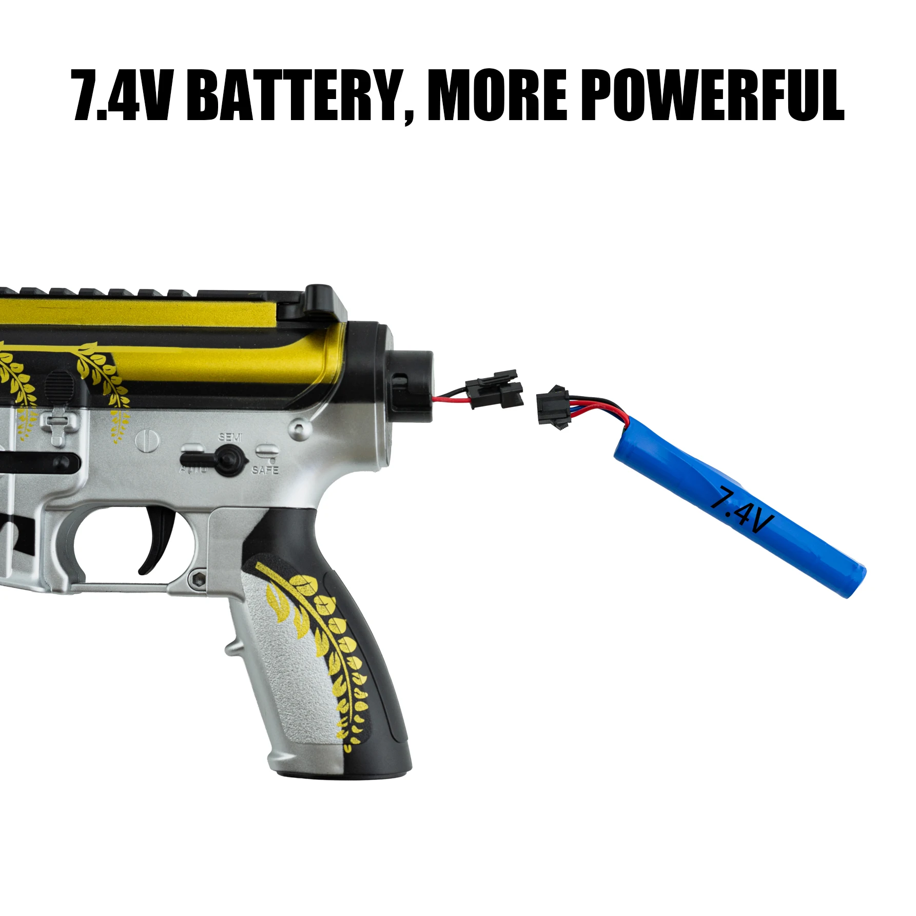 M416 electric gel gun, gel ball gun, manual and electric mode water bullet toy gun, outdoor interactive game (no bullets)