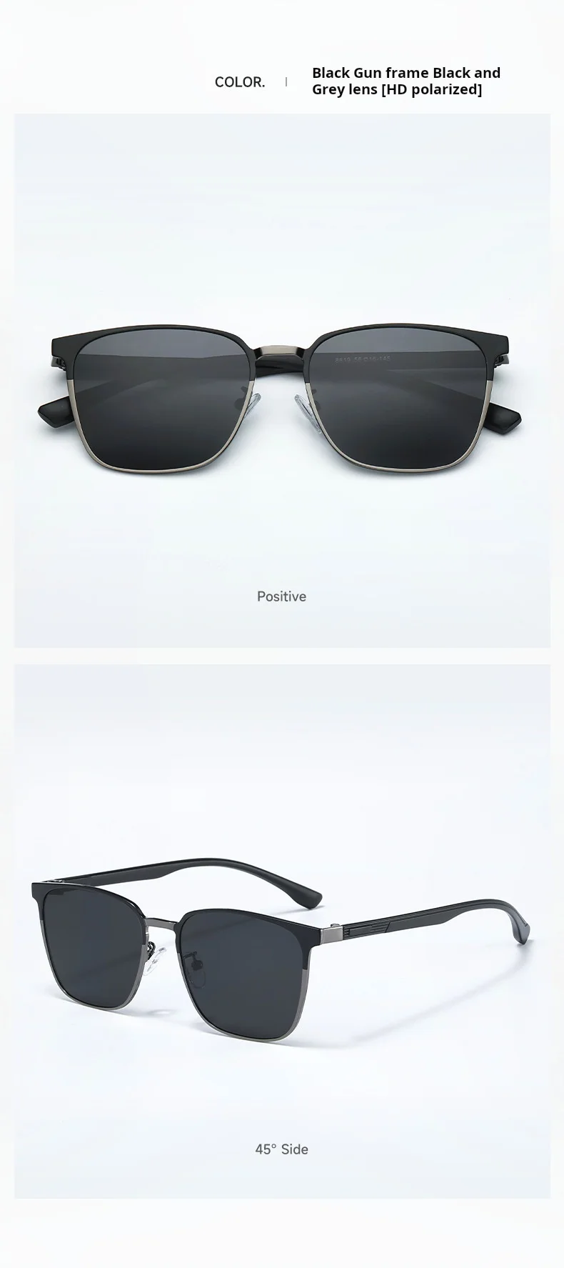 Neue polarisierte Sonnenbrille für Herren, modisch, UV400-beständig, Sonnenbrille zum Fahren, Angeln, individuell verschreibungspflichtig, Damen 8619 – Detail 11
