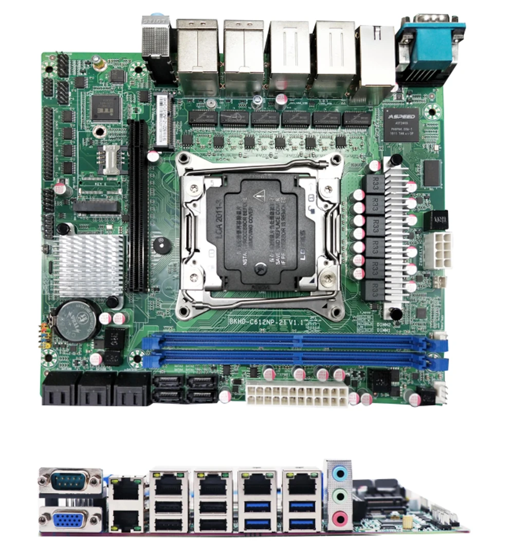 C612 6xLAB2.5G i226V Main Board ITX Mendukung Hot Swappable Hard Disk Array Raid Storage Industrial Control Server NAS Chassis