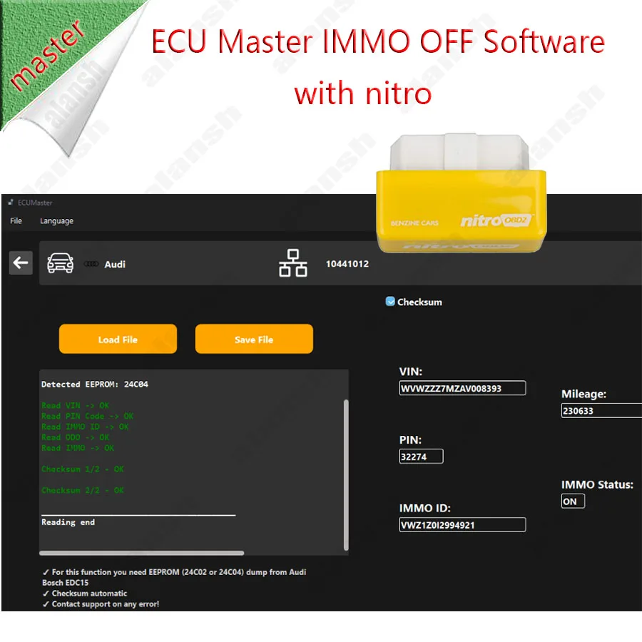 2026 ECU Master IMMO OFF Software + Nitro