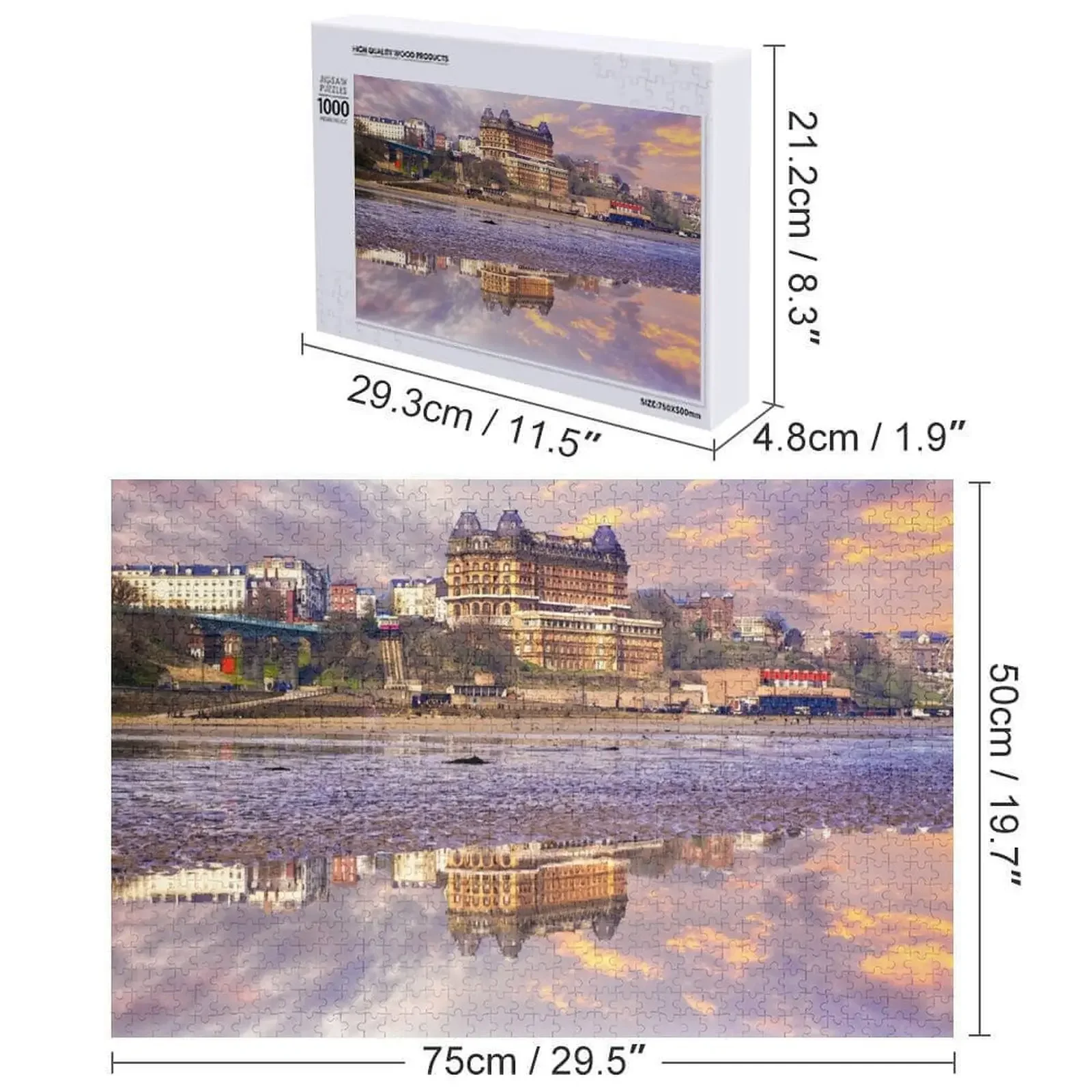 スカボロー グランド ホテル リフレクション ジグソーパズル カスタマイズされた子供向けギフト 子供向けの斬新なおもちゃ 2022 子供向けのおもちゃ パズル